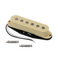 FLEOR Flat Top Vintage Alnico 5 Single Coil Pickups Neck&amp;Middle&amp;Bridge Pickups Set Yellow for FD ST Guitar Parts