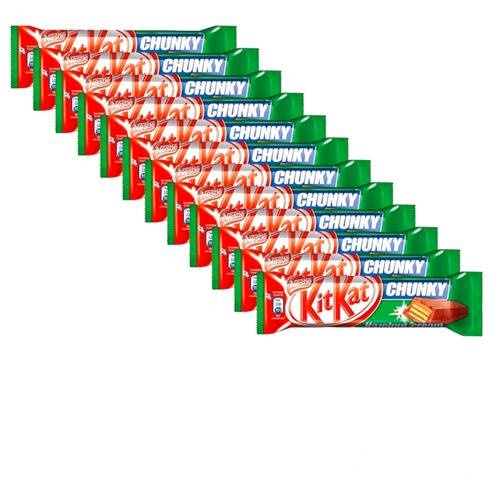 Pack Of 12 Kitkat Chunky Hazelnut Cream [42g*12pcs] [Expiration 09/