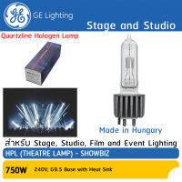 หลอดไฟโรงละคร HPL750, 750W 240V ขั้ว G9.5 พร้อม Heat sink ระบายความร้อน #88473 GE lighting : Theatre, Stage , Studio and Concert Lighting