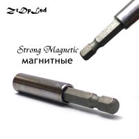 ZtDpLsd 1/4" 6.35MM Magnetic Extension Extend Socket Screw Bits Holder Screwdriver Bar Rod for Cordless Drill Power Tools 55MM Drills  Drivers