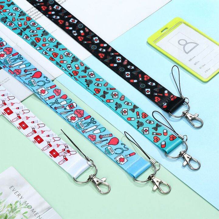 cw-new-nurse-lanyard-pass-mobile-phone-badge-holder-key-ring-neck-straps-accessories-for-key-chain-doctors-id-card-cover