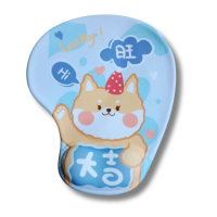 ML-321 Shiba Lucky MOUSE PAD แผ่นรองเมาส์แบบผ้า Melon เจลรองข้อมือลดอาการเมื่อยล้า พื้นยาง