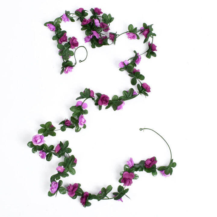 1Pack 2.3M Flower Garland Blue White Rose Vines Artificial Flower ...