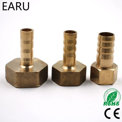Brass Female Barb Hose Tail Fitting Fuel Air Gas Water Hose Oil 4m-12m 1/8 1/4 1/2 Pneumatic Connector Connect Socket Plug Pipe Fittings Accesso