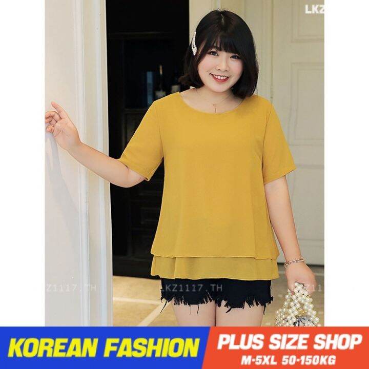 plus-size-เสื้อผ้าสาวอวบ-เสื้อยืดสาวอวบอ้วน-ไซส์ใหญ่-ผู้หญิง-เสื้อยืด-oversize-ทรงหลวม-แขนสั้น-คอกลม-สีดำ-ฤดูร้อน-สไตล์เกาหลีแฟชั่น