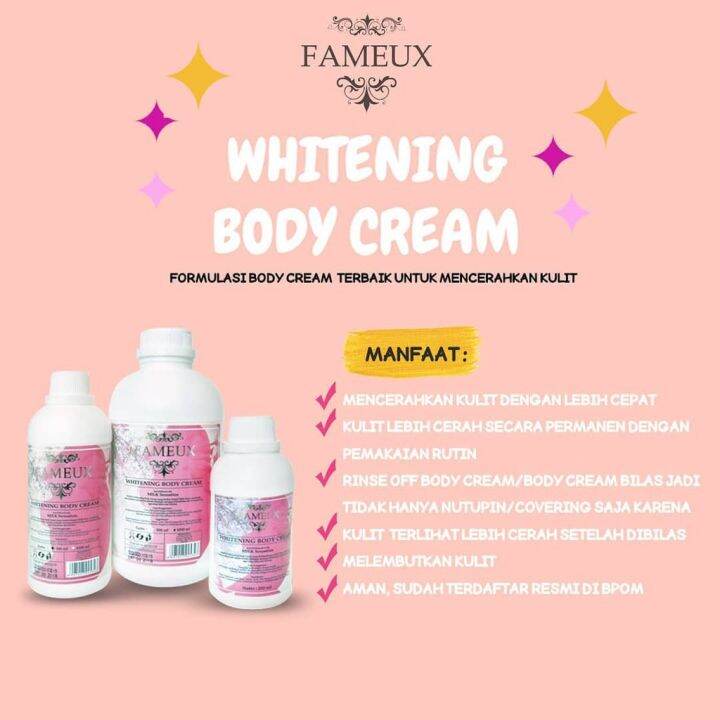 FAMEUX WHITENING BODY CREAM BLEACHING Lazada Indonesia