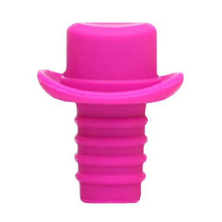 JIANG จุกขวดซิลิโคนสำหรับฝาขวด Wine Cork Wine Pourer Stopper Top Hat