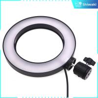 Shiwaki กล้องวิดีโอสมาร์ทโฟน LED แต่งหน้า6นิ้วปรับสีได้อุณหภูมิ3200K-