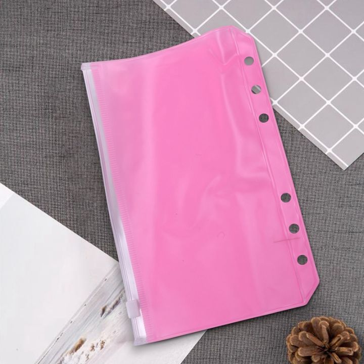 12pcs-binder-pocket-a6-size-6-holes-binder-zipper-folders-for-6-ring-notebook-waterproof-binder-loose-leaf-bags