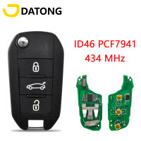 Datong World Car Remote Control Key For Peugeot 208 2008 301 308 508 5008 Citroen C-Elysee C4-Cactus 434MHz ID46 PCF7941 Chip