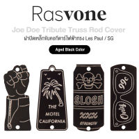 Rasvone ฝาปิดเหล็กขันคอ ฝาปิดช่องขันคอ สำหรับกีตาร์ไฟฟ้าทรง Les Paul / SG  สีดำ รุ่น Joe Doe Truss Rod Cover for Les Paul / SG