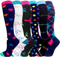 Compression Socks Men Women Medical Varicose Veins Golfs Socks Pregnancy Nursing Socks Outdoor Sports Cycling Prints Sock