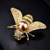 Famous Brand Design Insect Series Brooch Women Delicate Little Bee Brooches Crystal Rhinestone Pin Brooch Jewelry Gifts For Girl