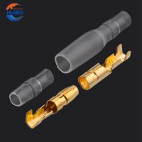 25/50/100sets 4.0 bullet Crimp terminal car electrical wire connector diameter 4mmFemale Male Case Cold press terminal