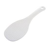 ✣❦۞ Promotion! Kitchen Dotted White Plastic Flat Rice Scoop Paddle Meal Spoon