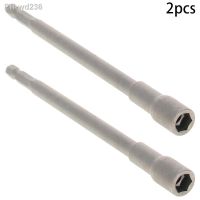 High Quality Hot Hand Tool 2pcs 8mm Non-magnetic Hex Socket Tools 150mm Long 1/4 quot; Metal Impact Nut Setter Driver Bit Adapter