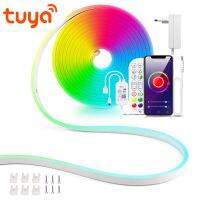 Explosive 12V/24V RGB แถบนีออน1/2/3/4/5/10M Tuya Wifi นีออน LED Strip ชีวิตอัจฉริยะทำงานกับ Alexa/google Home สำหรับไฟ Deco ปากการูปหัวใจ