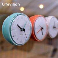 (Leisurely)3.7 Quot;/9.5Cm Mini Silicone Sucker Wall Clock Waterproof Anti-Fog Kitchen Toilet Small Quartz Table Clock Hanging Horloges