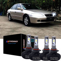 สำหรับ Honda Accord 1990-2006 - 9005 9006 6000K สีขาวไฟหน้ารถมอเตอร์ไซค์แบบ LED High Beam Combo ชุดหลอดไฟ