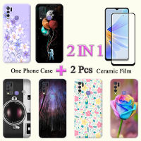 2 IN 1เคส Y30 Y50 VIVO แบบนิ่มพร้อมที่ป้องกันหน้าจอฟิล์มกันรอยกันกระแทกโค้งเซรามิก