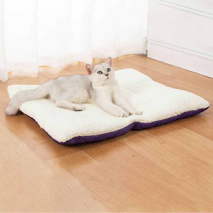 pets-baby-เตียงสุนัขแมวตะกร้านุ่มเตียงสัตว์เลี้ยงสำหรับสุนัข-catswarmkitten-เสื่อผ้าห่มเบาะข้นที่นอนอุปกรณ์สุนัข