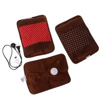 Hot Water Bottle Electric Rechargeable Heat Water Bag Polka Dot Hand Warmer Plush Hot-water Bag 3 Colors Portable Hand Inserted