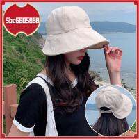 Topi Bucket หมวกปานามาผ้าคอตตอนเนื้อนุ่มปรับได้สำหรับฤดูใบไม้ผลิฤดูร้อนหมวกบังแดด SBC6605888