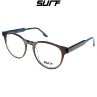 ?กรอบแว่นตาแฟชั่น SURF รุ่น F2166-C3 เต็มกรอบสีเทาใส ขาเลนส์สี Vintage ใส่สบาย (บริการตัดเลนส์สายตาราคาถูก)