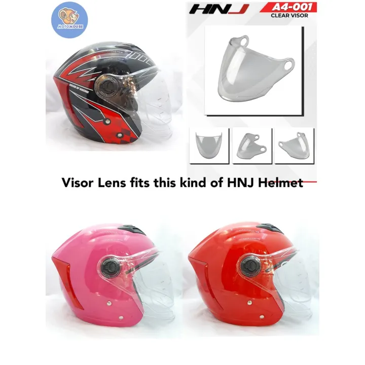 HNJ Helmet A4001 Spare Visor Replacement Lens Clip Type♞ Lazada PH