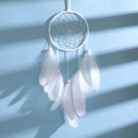 ?AIjia? Original Silver Gray Dream Catcher 2 Ring Indian Feather Hanging Art Gifts