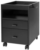 UPPSPEL Drawer unit on castors, black 40x58 cm (อุปป์สเปียล์ ตู้ลิ้นชักมีล้อเลื่อน, ดำ 40x58 ซม.)