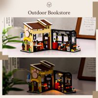 MOC City Street View Flower Shop Cafe Building Blocks DIY Architecture Pet Store Bricks Light Set Girl Toys Gifts Kids Friend