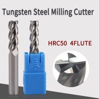 HRC50 4 ขลุ่ยโลหะผสมคาร์ไบด์มิลลิ่งทังสเตนเหล็กตัด End Mill 1mm 2mm 4mm 8mm 10mm 12mm 18mm 20mm 50L 60L 75L 150L