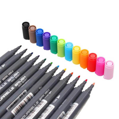 STA 80 Colors Watercolor Brush Pen Set Aquarelle Markers Double Head Water Based Sketch Pens Soft Highlight Marker Art SuppliesTH