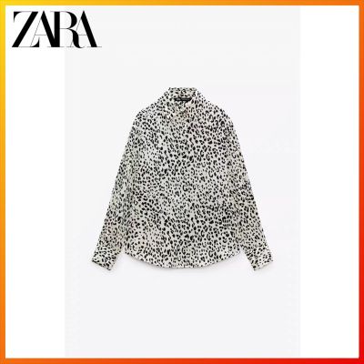 Zara เสื้อเชิ้ต พิมพ์ลายสัตว์ แฟชั่นฤดูใบไม้ผลิ สําหรับผู้หญิง 9113