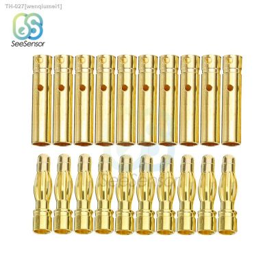 ❅ 10Pair 20pcs 3.5mm Gold-plated Bullet Banana Plug Male Female Bullet Banana Connector for RC Battery Motor