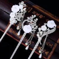 【YF】❂☌✑  Chinese Hair Chopsticks Metal Rhinestone Stick Tassel Headpiece Hairpin Jewelry Accessories