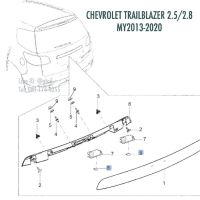 แท้ หลอดไฟส่องป้ายทะเบียน CHEVROLET TRAILBLAZER 2.5/2.8 ปี 2012-2020