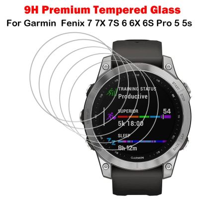 9H Premium Tempered Glass For Garmin Fenix 7 7X 7S 6 6X 6S Pro 5 5s Smart Watch Clear HD Screen Protector Film Accessoriess Replacement Parts