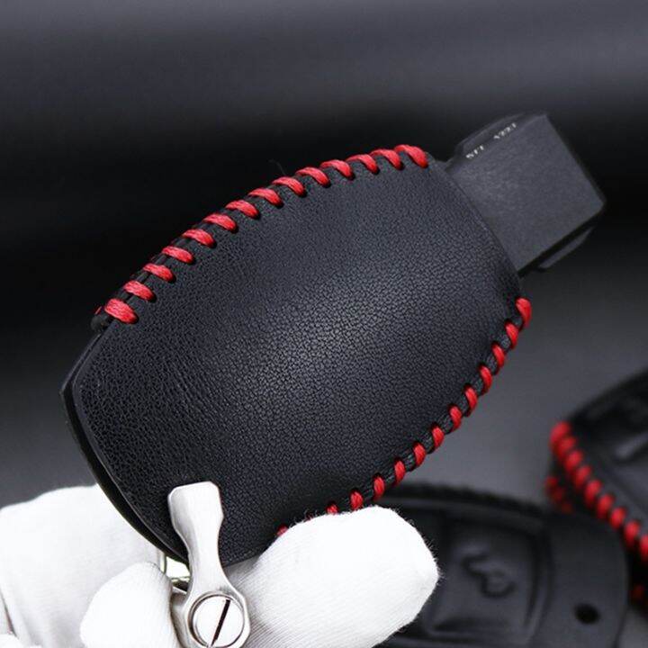 leather-car-key-case-cover-for-mercedes-benz-accessories-clk-w209-gla-w203-w204-w205-w211-w213-w177-w176-glc-cla-metal-key-ring