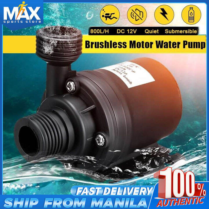 DC 12V 5M 800L/H Portable Mini Brushless Motor Ultra quiet Submersible ...