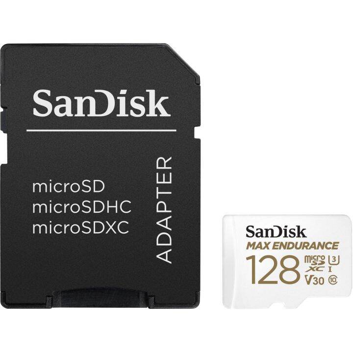 sandisk-microsdxc-card-max-endurance-128gb-speed-read-100mb-s-write-40mb-s-sdsqqvr-128g-gn6ia-white-memory-สำหรับ-กล้องวงจรปิด-กล้องติดรถยนต์-กล้องหน้ารถ-รับประกันโดย-synnex-10-ปี