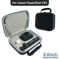 กระเป๋าใส่กระเป๋าสำหรับ Canon PowerShot V10 Vlog กล้องฮาร์ดถุงกันน้ำขาตั้งกล้องและอุปกรณ์ชาร์จกระเป๋าออแกไนเซอร์