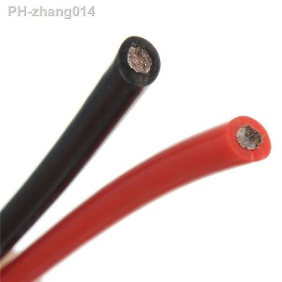 10M Two Wires Silicone Wire SR Wire Flexible Stranded Copper Electrical Cables 22/24AWG 5M black 5M red