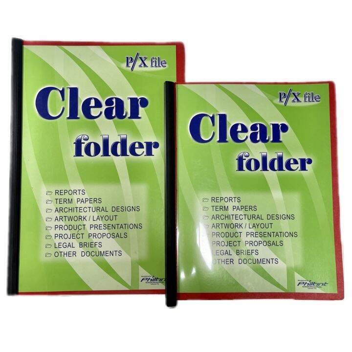 Clear Folder Long Short l FOLDER PRESENTATION WITH SLIDE CLEAR COVER l