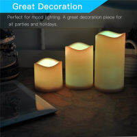 3Pcs Set LED Multicolor Flameless Electronic Candles Tea Light Outdoor &amp; Indoor Candles Night Light Birthday Wedding Decoration