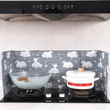 Folding Kitchen Cooking Oil Splash Screen Cover Anti Splatter Stove Shield  Guard