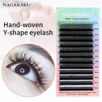 NAGARAKU YY Mesh Lash Y shape eyelashes extension premium mink soft light natural 4D makeup cross bloom false eyelash