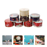 ROSENICE【HOT】 8 pcs Christmas Gift Card Tinplate Boxes Christmas Metal Gift Boxes Small Gift Boxes with Lids