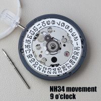 【YF】 White Original Watch Parts Replacement Japan NH34A NH34 GMT Date Automatic Mechanical Movement High Accuracy Winding Stem Set